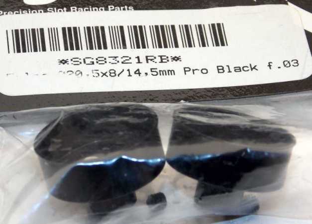 Felge D 20.5 x 8/14.5 mm Pro Black für 3mm Achse Aluminium schwarz eloxiert