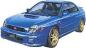 Preview: Subaru Impreza WRX STi 2001 Straßenversion mit Felgen in Gold lackiert. mehrfarbige Rückleuchten.Karosserie in Blau