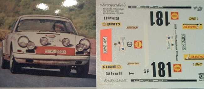 Porsche 911 Tour de France 1969 #181 