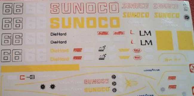 McLaren M16B #66 Sunoco - Mark Donohue- 1972 Fred Caddy Decal 1:24