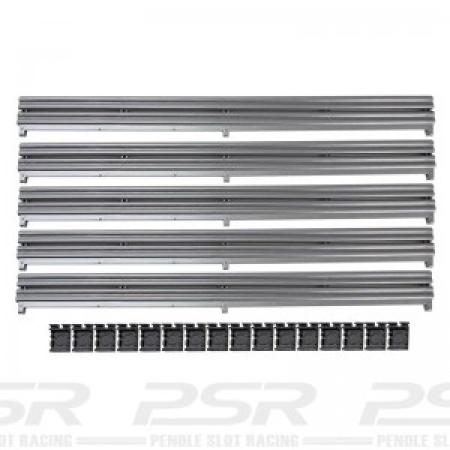 Leitplanken mit geraden Randstreifen (Kurbs rot/weissl)