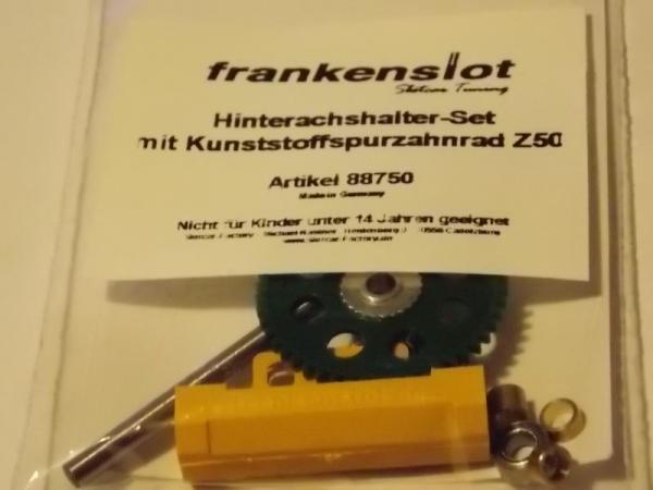 Hinterachshalter Set mit Kunststoffspurzahnrad Z50