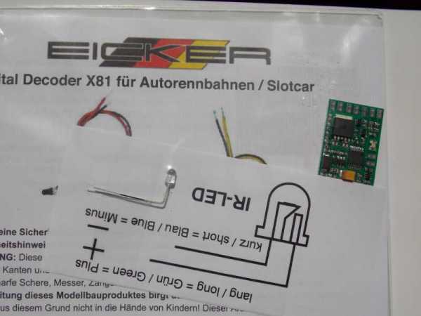 Digital Decoder (without cable) for Carrera Digital system Eicker X81