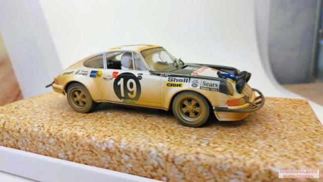 Porsche 911 S Safari Rallye 1971 No. 19  FYA 2053AR Slotcar 1:32 analog Collector Box Edition m.Dirt Effect
