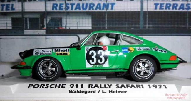 Porsche 911 S N°33 East African Safari Rally 1971  B.Waldegard -H.Lars  FYA 2068 Slotcar 1:32 analog