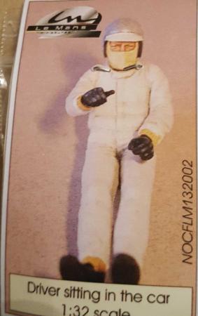 Modellfigur 1:32 Bausatz Rennfahrer 60-70er, sitzend Le Mans Miniatures 1:32
