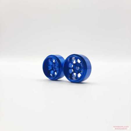 Alu-Felgen Minilite Deep Dish 15.8mm x 8.5mm Blau für Achse 2,38mm STAFFS235