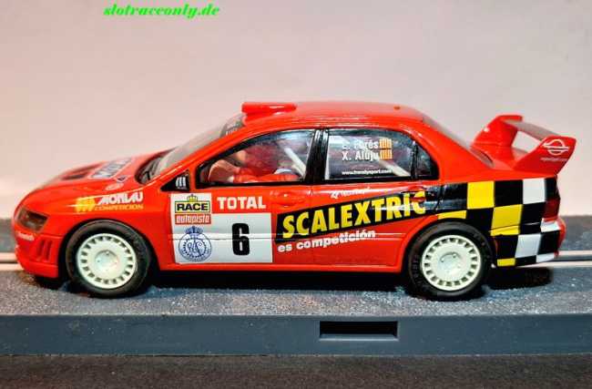 Mitsubishi Lancer EVO 7 #6 E:Fores/X.Aluju  SCALEXTRIC Decor SCX 6160  sehr rar! ohne Box