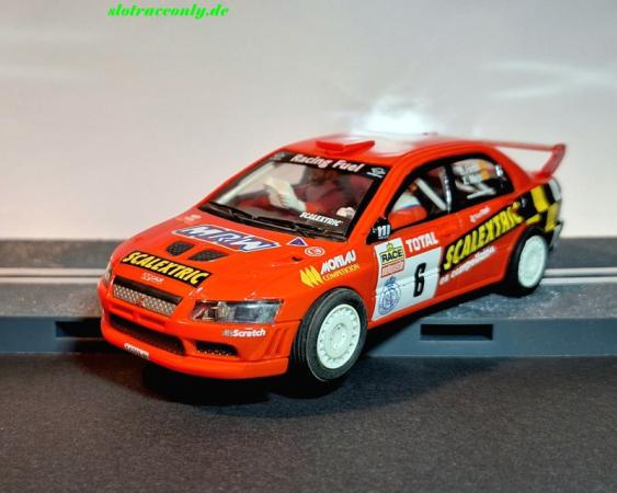 Mitsubishi Lancer EVO 7 #6 E:Fores/X.Aluju  SCALEXTRIC Decor SCX 6160  sehr rar! ohne Box