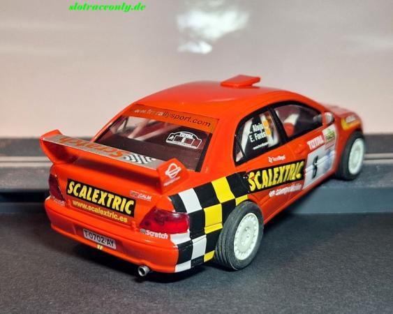 Mitsubishi Lancer EVO 7 #6 E:Fores/X.Aluju  SCALEXTRIC Decor SCX 6160  sehr rar! ohne Box