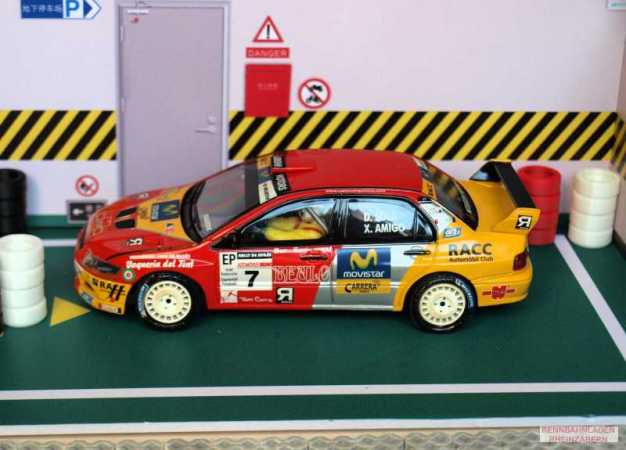 Mitsubishi Lancer EVO 7 #7 Rally Avilés 2004 D.Sordo/X.Amigo SCX PL06  sehr rar!