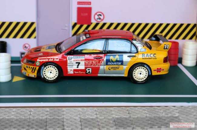 Mitsubishi Lancer EVO 7 #7 Rally Avilés 2004 D.Sordo/X.Amigo SCX PL06  sehr rar!