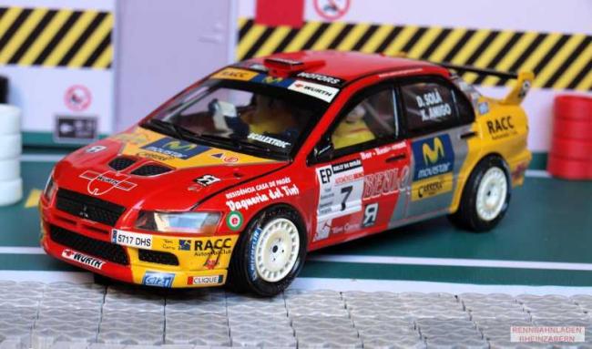 Mitsubishi Lancer EVO 7 #7 Rally Avilés 2004 D.Sordo/X.Amigo SCX PL06  sehr rar!