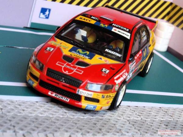 Mitsubishi Lancer EVO 7 #7 Rally Avilés 2004 D.Sordo/X.Amigo SCX PL06  sehr rar!