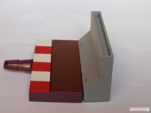 Randstreifen Gerade 80mm rot mit Markierung 3D print 1 Stück