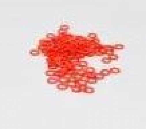 Achsdistanz POM rot für 3mm Achse  Breit 0,5 mm 10 Stück