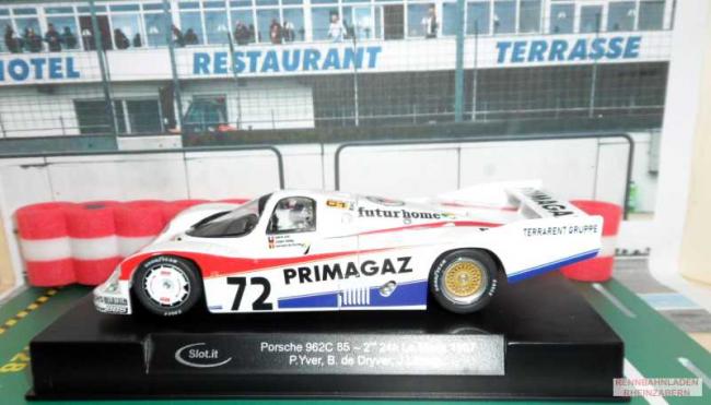 Porsche 962C LH, #72, 2.Platz Le Mans 1987  J Lässig P Yver B. de Dryver Slot.it 1:32 CA34E