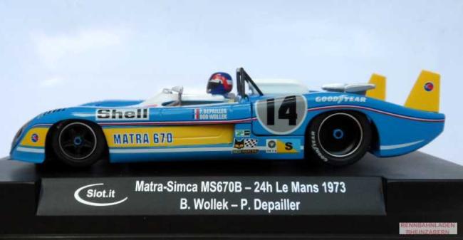 Matra Simca MS670B No. 14 12h Le Mans 1973 Wollek - Dapallier Slot.it 1:32 SICA67A