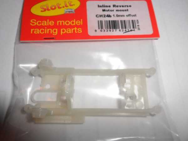 Motorhalter Inliner/Hinterachshalter "Reverse" (Offset 1,0mm) SICH24C für Slot.it Chassis  mit Motorhalter für V12