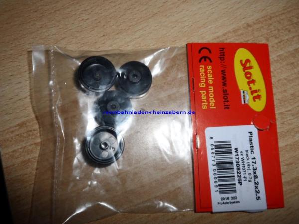 Felgen 17,3x8,2 mm Bund 2,5mm Plastik schwarz
