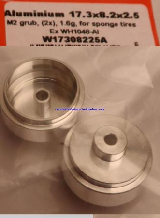 Felgen Alu 17,3x8,2 mm Bund 2,5mm Aluminium für Achse 2,38mm