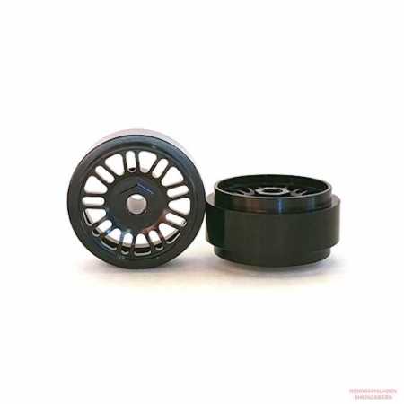 Alu-Felgen 9x2 (BBS) Speichen 16.9 x 10mm Black  für Achse 2,38mm (Hinterachse)