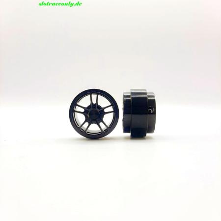5 Doppelspeichen Design Alu Felgen Ø 15,8mm x 8,5mm schwarz/black für Achse 2,38mm STAFFS353
