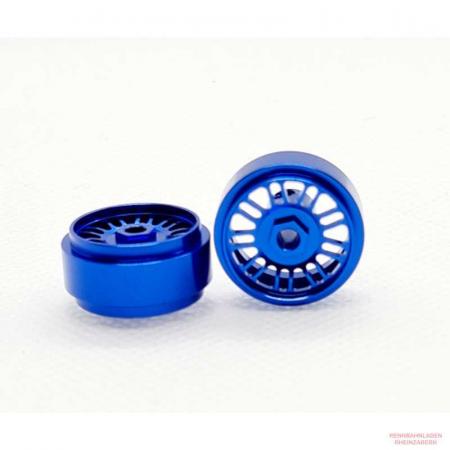 Alu-Felgen 9x2 (BBS) Speichen 16.9 x 8.5mm blau  für Achse 2,38mm (Vorderachse)