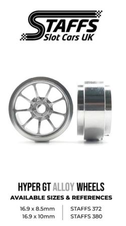 Alu-Felgen Hyper GT 16.9mm x 8.5mm ALU / silber für Achse 2,38mm STAFFS372