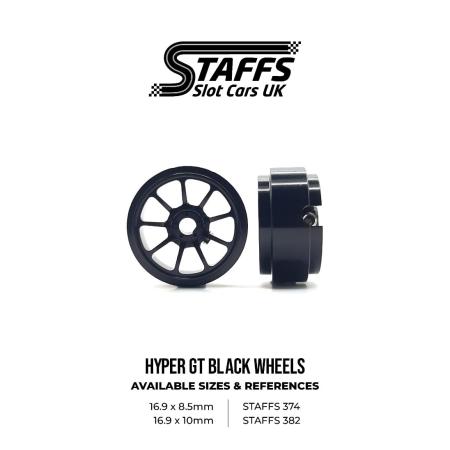 Alu-Felgen Hyper GT 16.9mm x 8.5mm schwarz / black für Achse 2,38mm STAFFS374