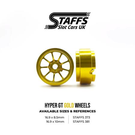 Alu-Felgen Hyper GT 16.9mm x 10mm gold für Achse 2,38mm STAFFS381
