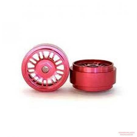 Alu-Felgen 9x2 Speichen 16.9 x 8.5mm Rot  für Achse 2,38mm (Vorderachse)