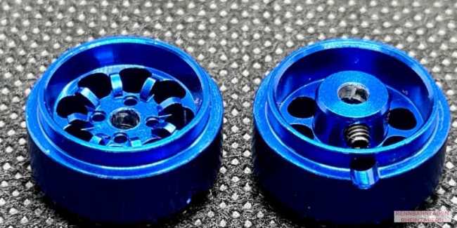 Alu-Felgen Minilite-Design15.8mm x 8.5mm blue für Achse 2,38mm STAFFS95