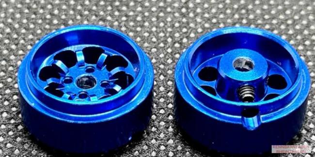 Alu-Felgen Minilite-Design15.8mm x 8.5mm blue für Achse 2,38mm STAFFS95
