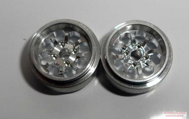 Alu-Felgen Minilite-Design15.8mm x 8.5mm silber für Achse 2,38mm STAFFS92