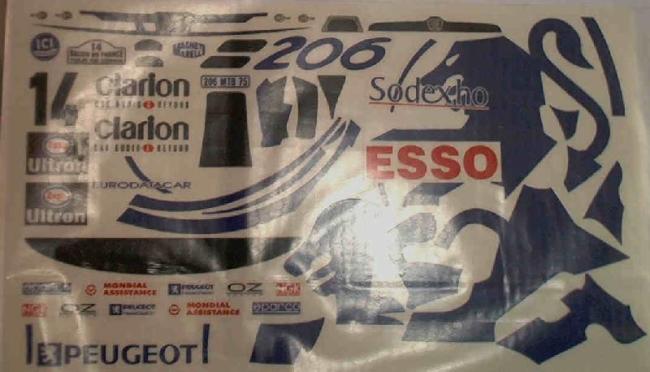 206 WRC Decal K206 WRC Decal K