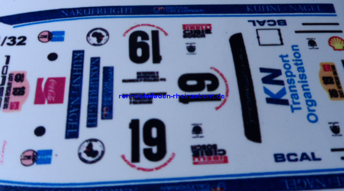 Porsche 911 RS 2.7 Safari #19 Waterslide Decal 1/32