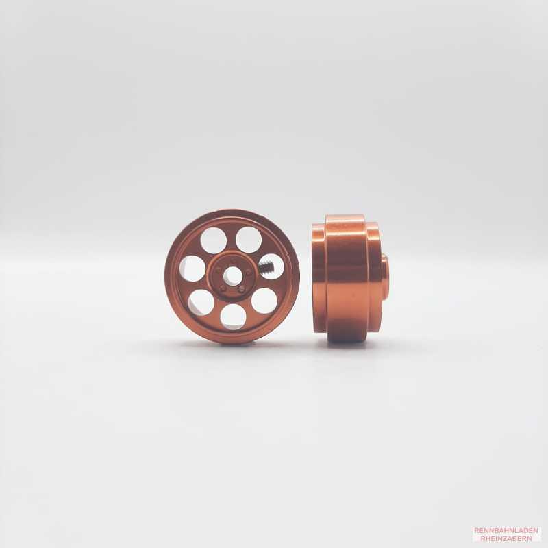 Alu-Felgen 8 Loch-Design 15.8mm x 8.5mm orange für Achse 2,38mm STAFFS157