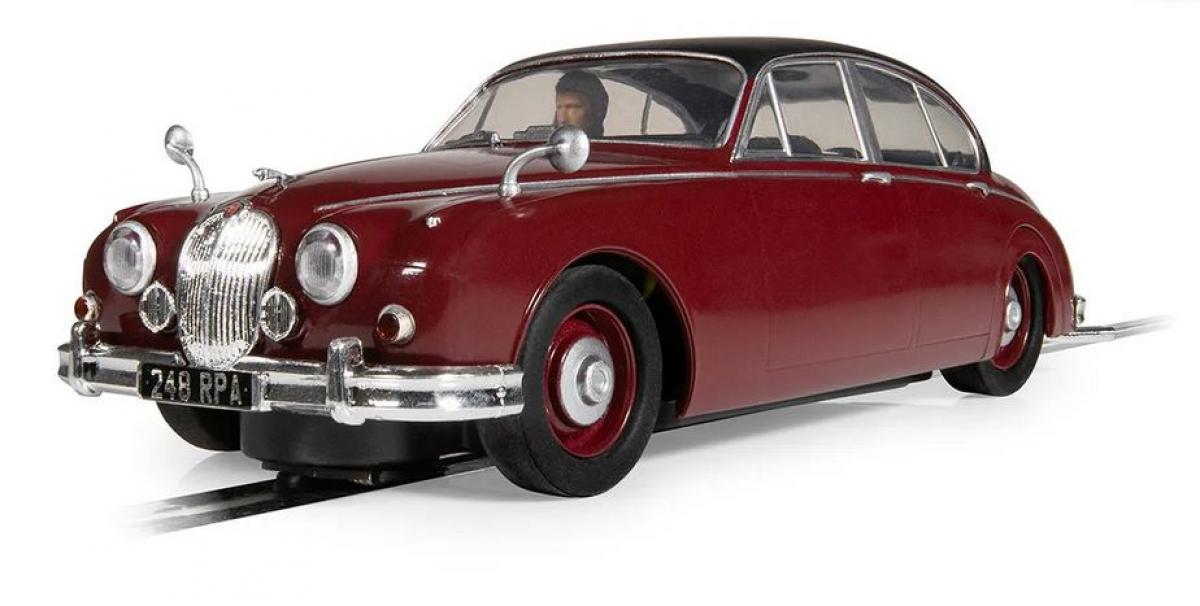 Jaguar MK2 Inspector Morse Scalextric 1:32 C4502 High Detailed Body, Front / Rear Lighting, DPR (Scalextric Digital / Carrera Digital 132 vorbereitet), Magnatraction, 