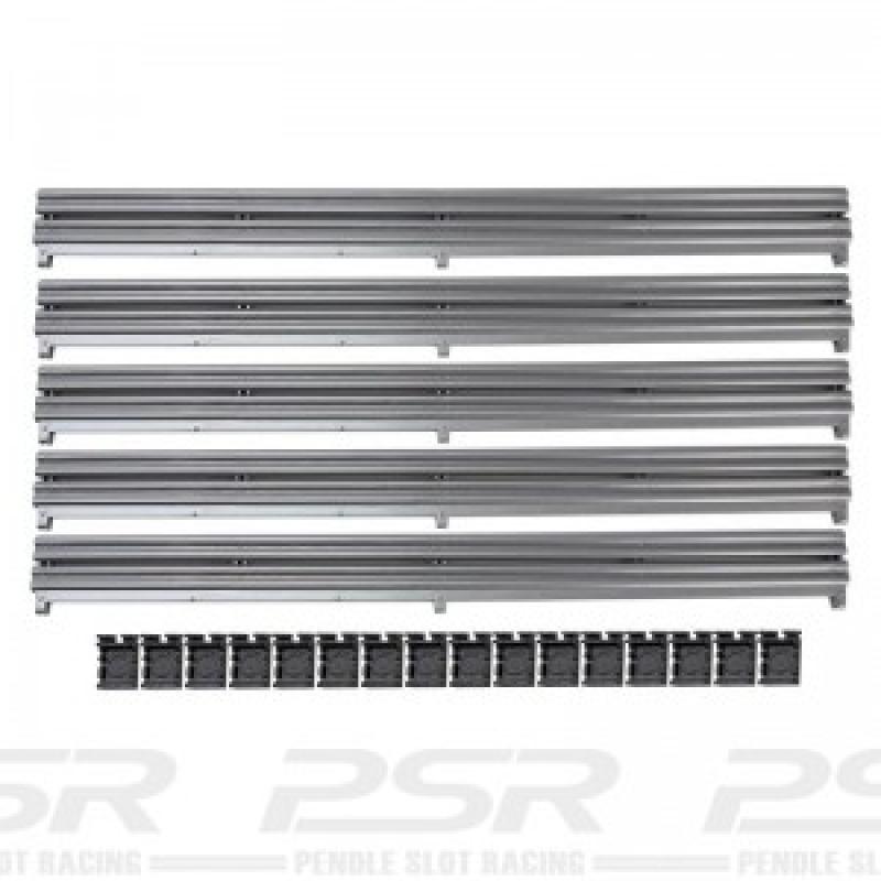 Leitplanken mit geraden Randstreifen (Kurbs rot/weissl)
