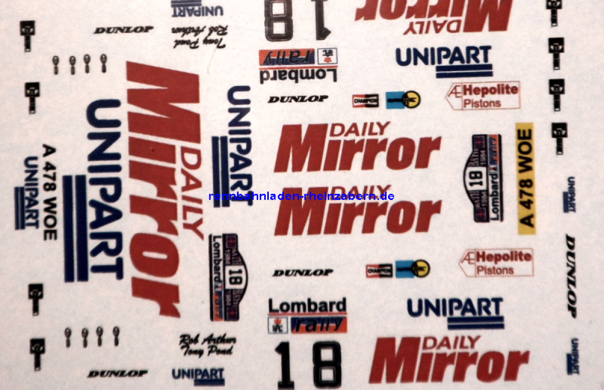 ROVER VITESSE 3500 V8, TONY POND, RAC 1985 Decal 1:32