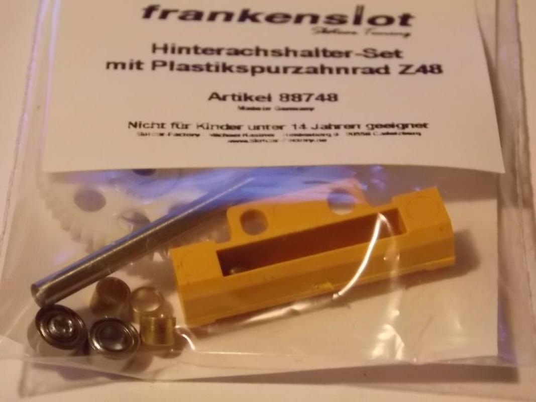 Hinterachshalter Set mit Kunststoffspurzahnrad Z48