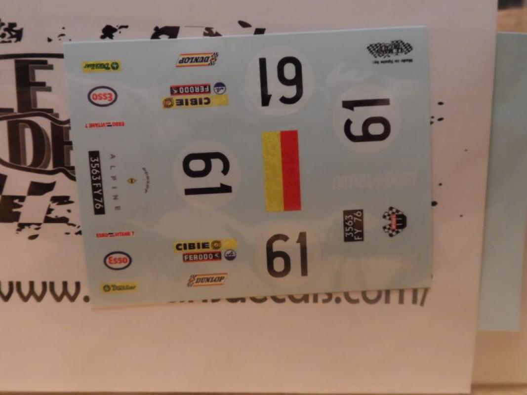 Renault Alpine #61 24h Le Mans 1968 Decal 1:32