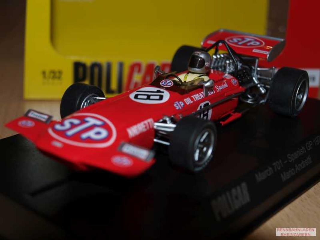 March 701 Spanien GP 1970 M. Andretti #18 Slotcar 1:32 analog POLICAR 1:32