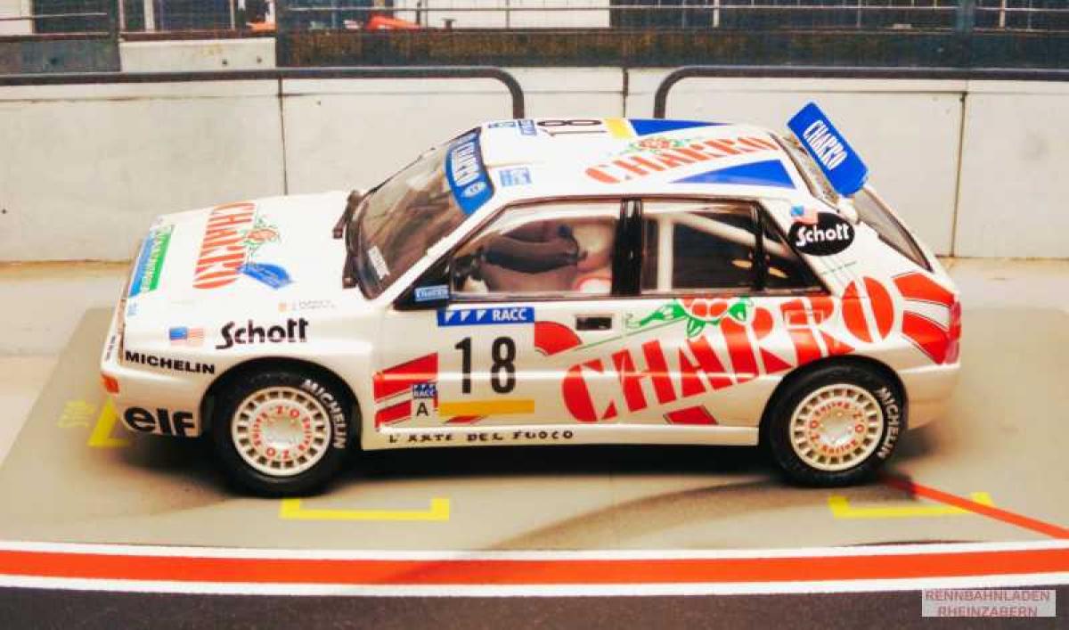 Lancia Delta Integrale #18 CHARRO Rally Costa Brava 1992 J.Puras SCX 1:32  Colección Altaya  Lancia Delta Integrale #18 CHARRO Rally Costa Brava 1992 J.Puras SCX 1:32  Colección Altaya