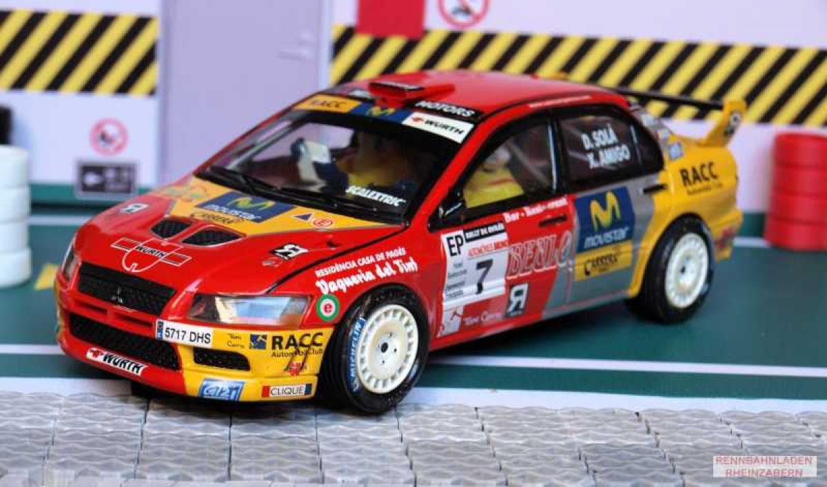 Mitsubishi Lancer EVO 7 #7 Rally Avilés 2004 D.Sordo/X.Amigo SCX PL06  sehr rar!