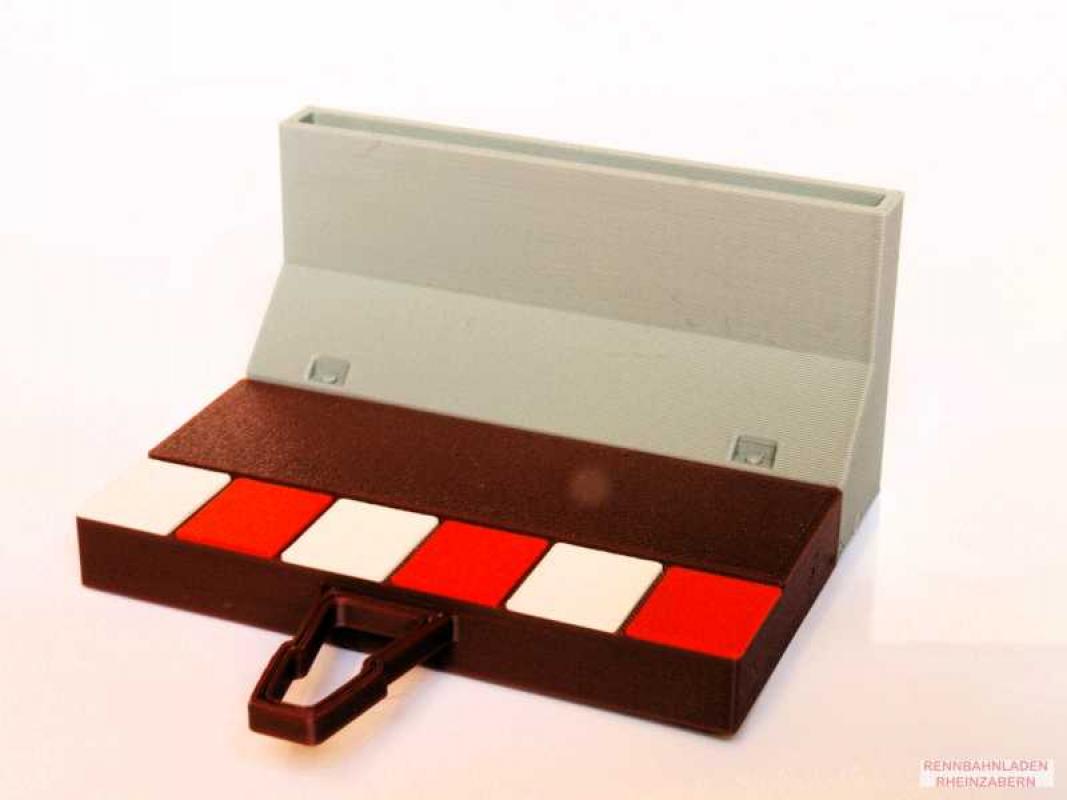 Randstreifen Gerade 80mm rot mit Markierung 3D print 1 Stück