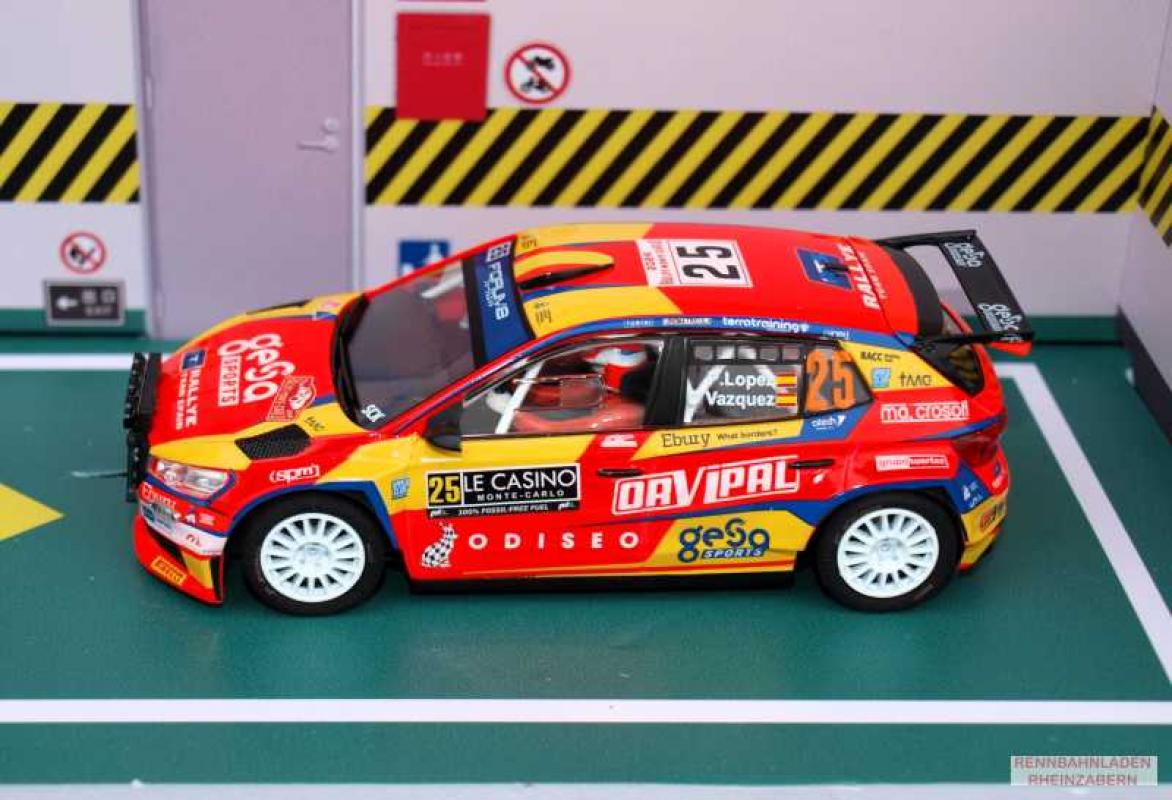 Škoda Fabia RS Rally2 #25 Rallye Automobile Monte-Carlo 2024  López Pepe / Vázquez David SCX Advance 1:32