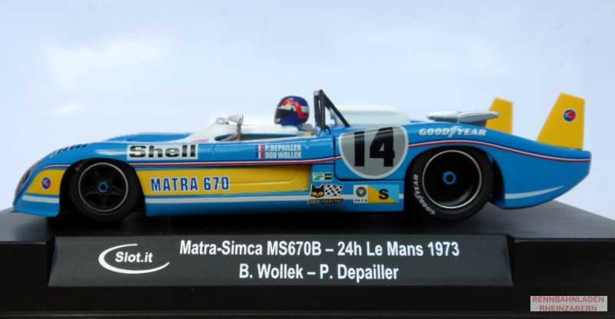 Matra Simca MS670B No. 14 12h Le Mans 1973 Wollek - Dapallier Slot.it 1:32 SICA67A
