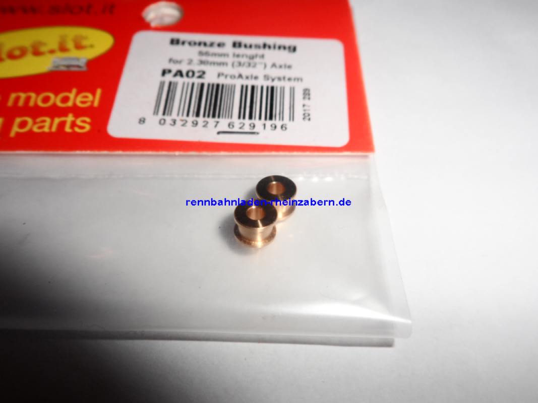 Achslager D 4.9 mm Bronze mit Innen und Außenbund für 2,38mm Achsen